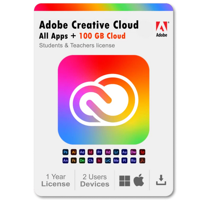 Adobe Creative Cloud Todos os Apps - Assinatura de 1 ano
